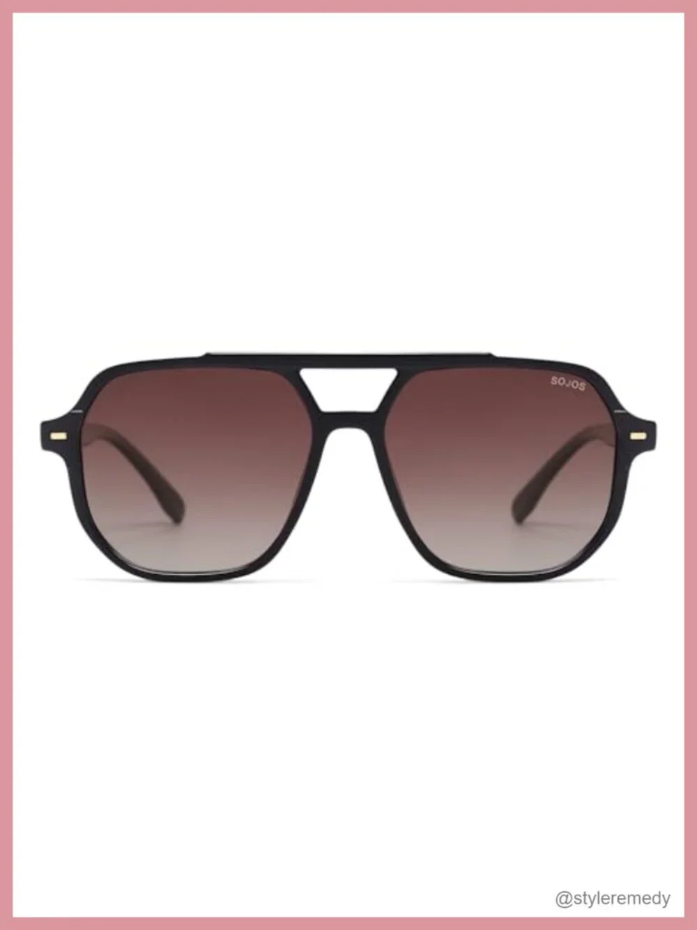 Retro Trendy Aviator Polarized Sunglasses Square Frame Full Frame UV400